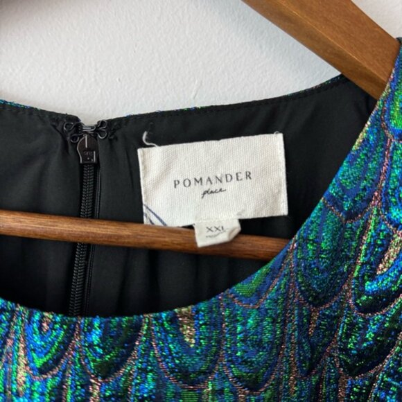 Pomander Place Tuckernuck Pavo Jacquard Mae Dress Size XXL - Picture 2 of 5